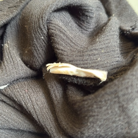 MINKPINK Black White Boho Patterned Long Sleeve Crop top Blouse size Medium - Picture 7 of 7